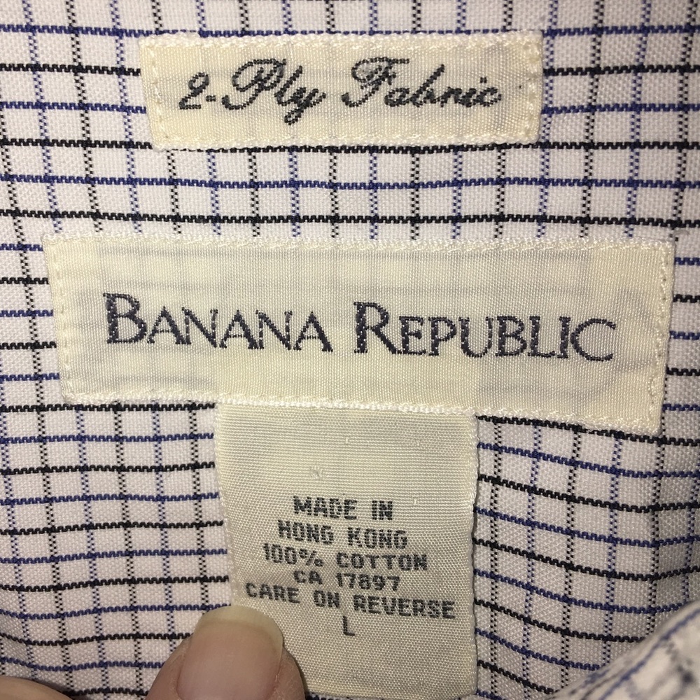 Banana Republic Men's 2 Long Sleeve Shirt Large - Picture 2 of 3